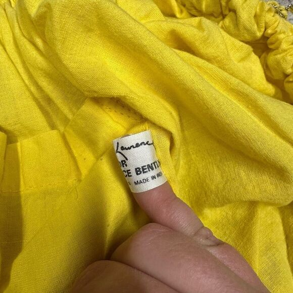 Vintage Jeffrey Lawrence for Lawrence Bentley Yellow Metallic Fishnet Hobo Bag - Picture 6 of 10